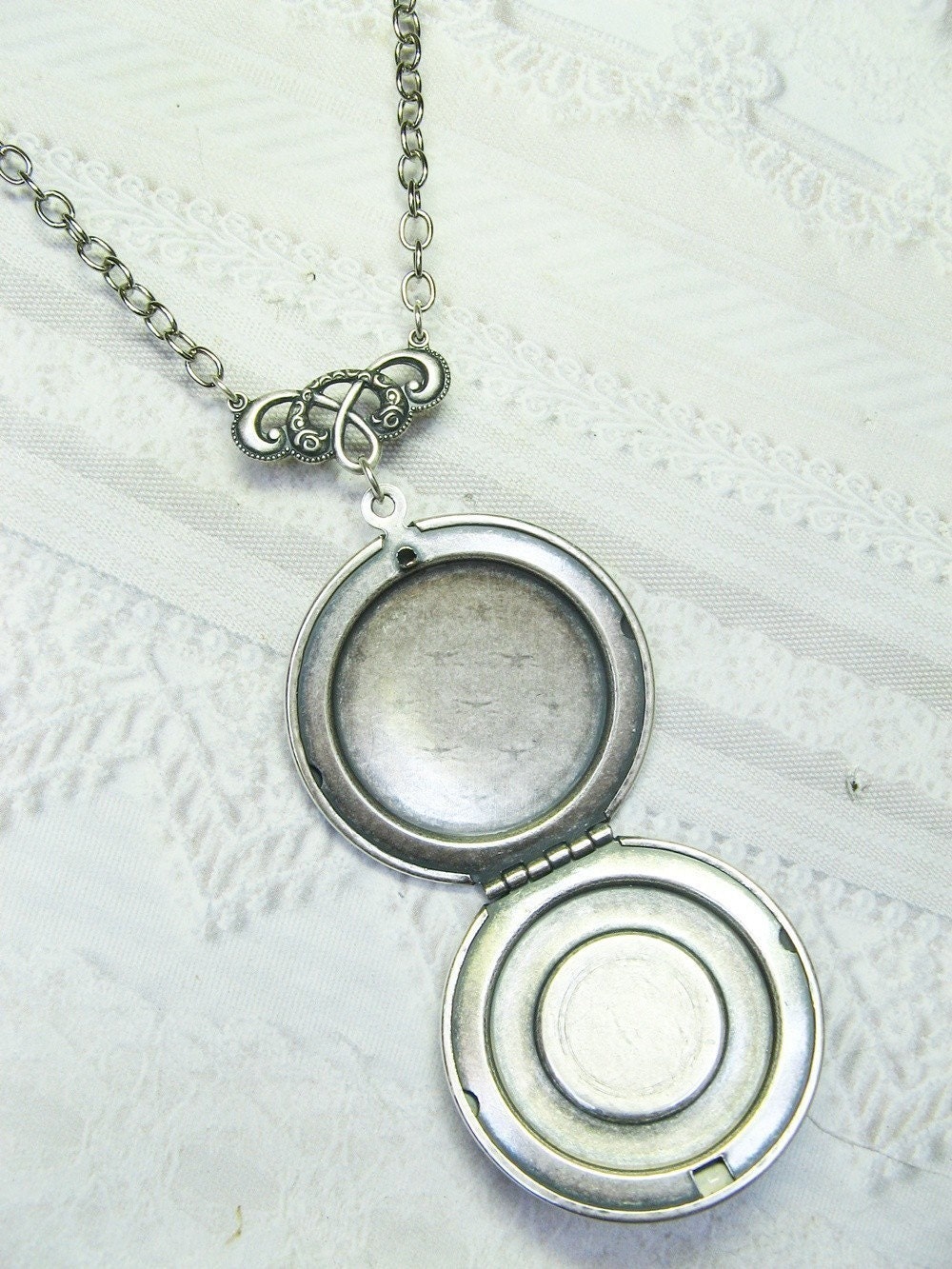 PRIORITY RESERVED ORDER Silver Locket Necklace - Silver Celtic Stars Locket - Jewelry by BirdzNbeez