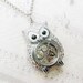 ORIGINAL Silver Owl Necklace - STEAMPUNK OWL Necklace - Jewelry by BirdzNbeez - Graduation Day Wedding Birthday Bridesmaids Gift