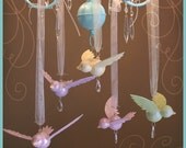 Handmade Hanging Bird- Baby Mobile- Nursery Mobile