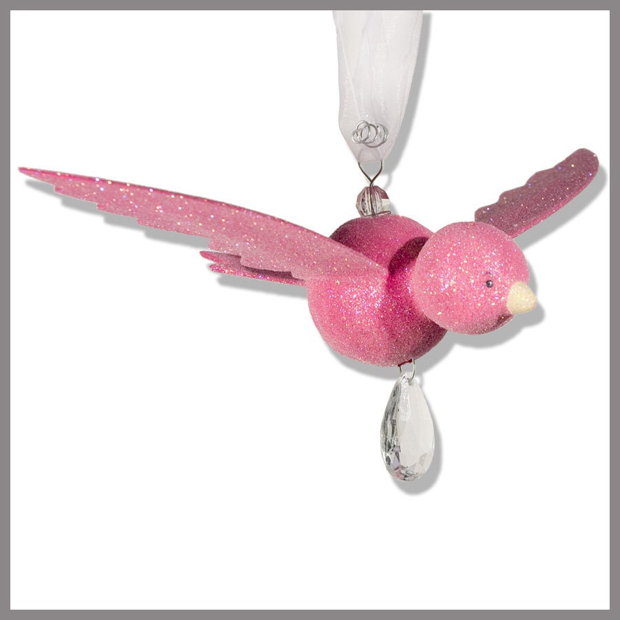 Luscious Pink Hanging Bird- Baby mobile- Nursery Mobile- Hot Pink