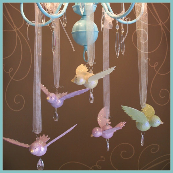 Handmade Hanging Bird- Baby Mobile- Nursery Mobile
