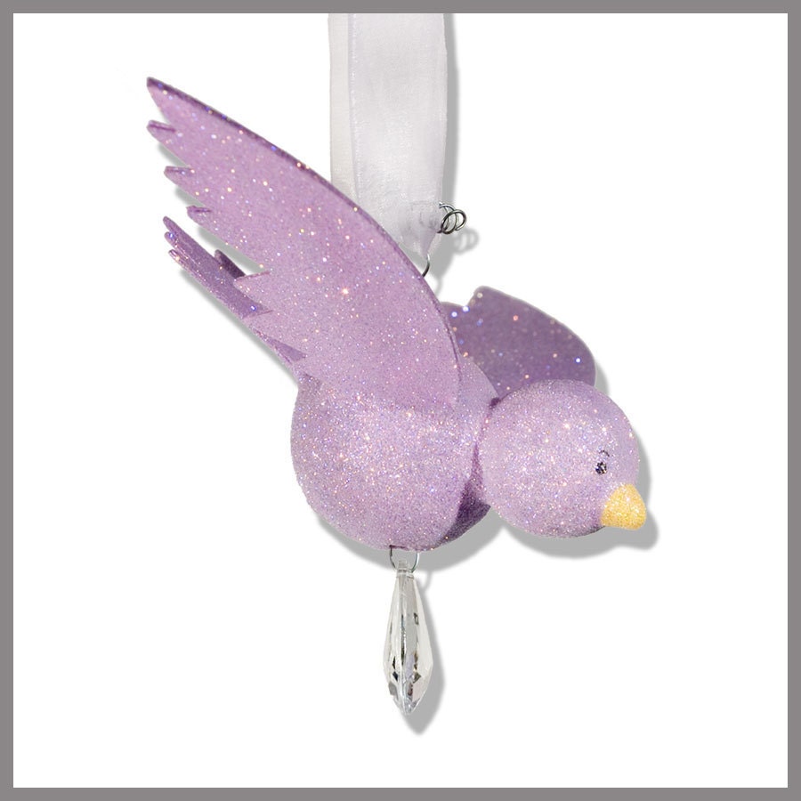 Pretty Plum Purple Hanging Bird- Baby Mobile- Nursery Decor
