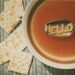 Hello Soup - 8x10 Retro Polaroid Print - Fine Art Print - Alphabet Soup Tomato Soup Food Kitchen