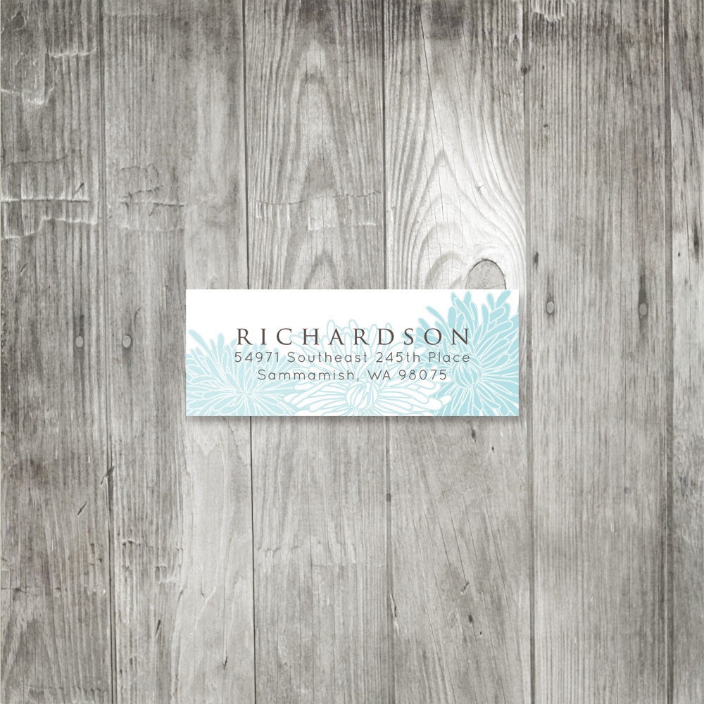 Chrysanthemum Blossom Address Labels