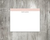 Scallops Personalized Flat Notecard