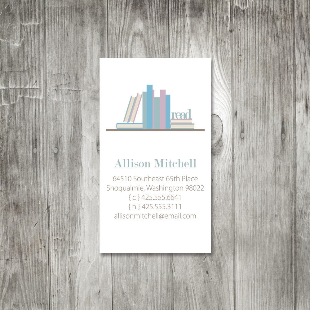 Bookworm Calling Card