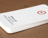 Letterpress Business Card Set : Modern Circle Personalized Calling Cards - 100 w custom text, monogram, & ink color choice
