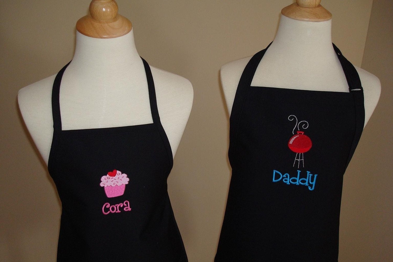 Personalized Daddy and Me Son or daughter Apron Set  GREAT fathers day gift