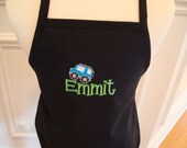 Personalized Boy little car Apron kid Great Gift