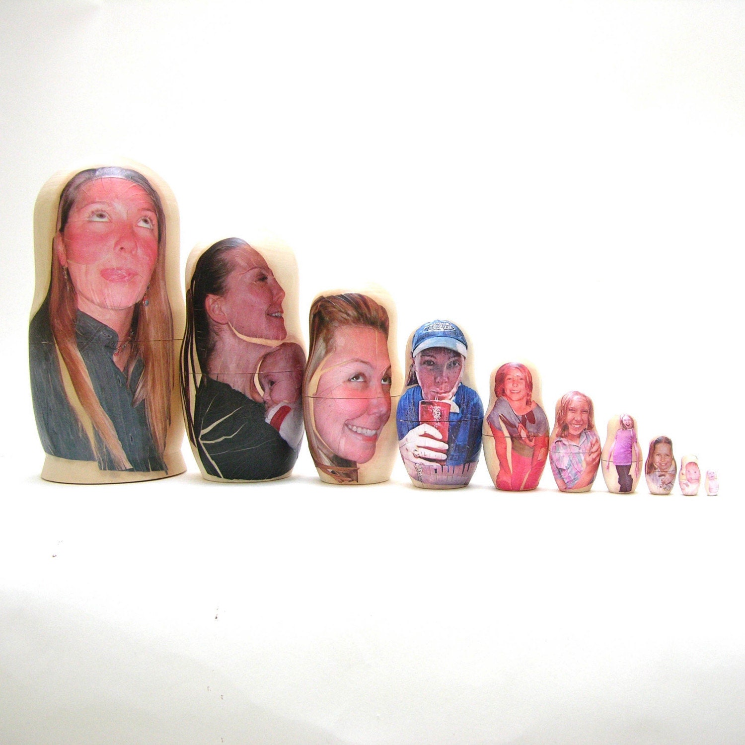 Custom Nesting Dolls, set of 10