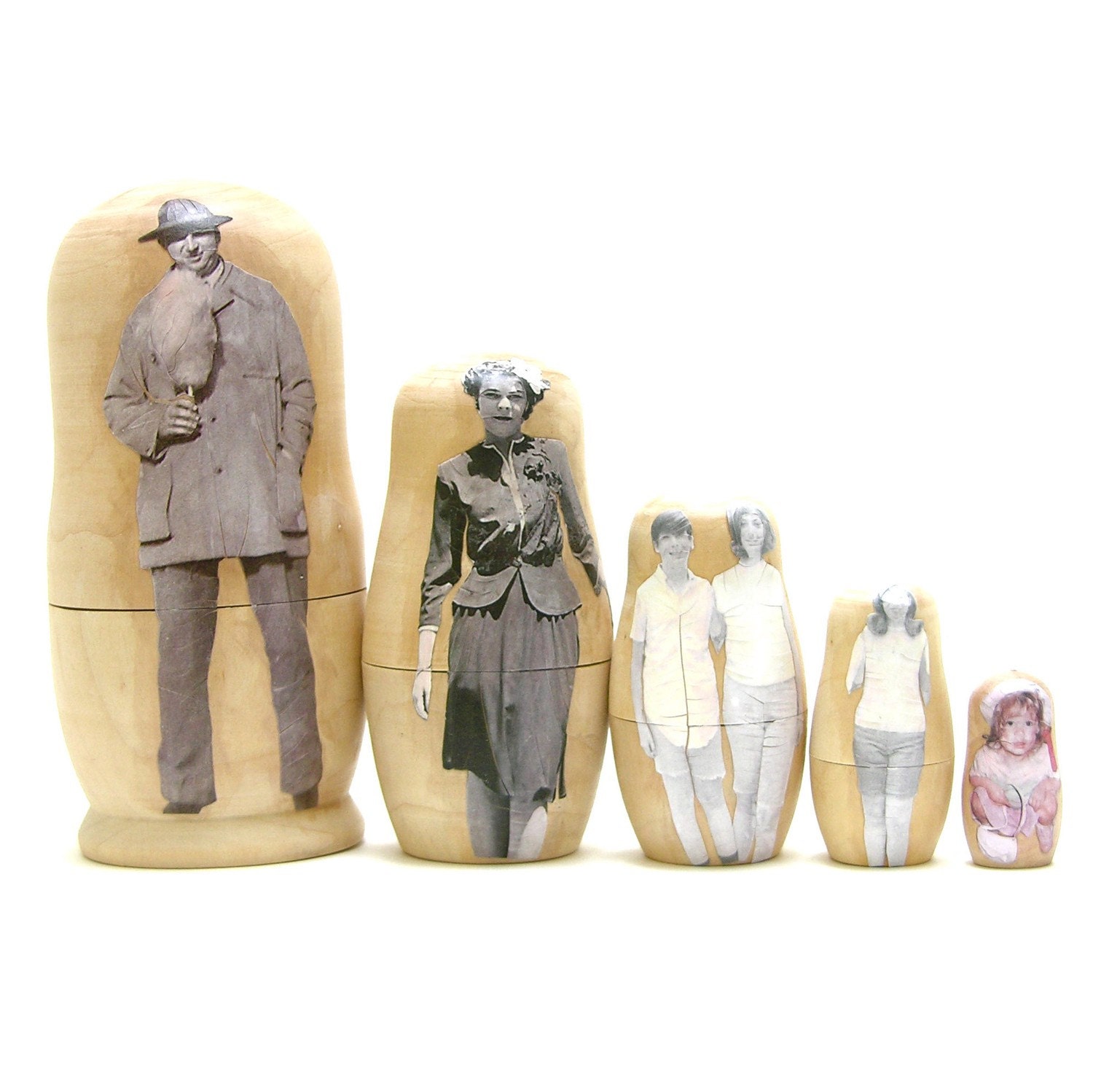 Custom Nesting Dolls, set of 5