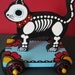 Day of the Dead CAT PULL TOY Vintage Style
