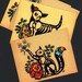 Day of the Dead POSTCARDS Cat and Dog Skeleton Pets - Donation to Austin Pets Alive