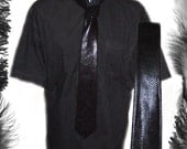 Black Snakeskin Tie, Gothic, Glam Rock, Burlesque