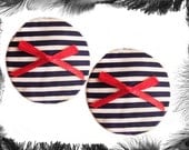Nautical Stripe Nipple Pasties, Sailor, Burlesque Wear