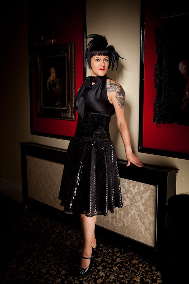 Full Circle Sequins Skirt, Sparkly, Rockabilly, Swing, Party. Any Size.