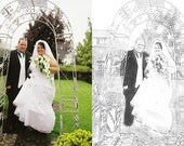 Your Wedding Photo to a drawing, sketch, photo manipulation