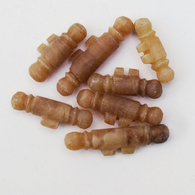 Blonde Onyx Bead Packet: Hand Carved Taweez, CBP13