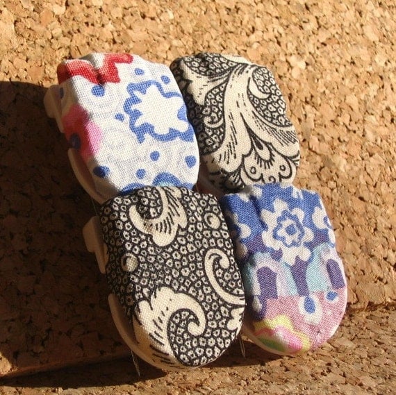 Cubicle Wall Clips Black and White and Blue by ellaluna on Etsy