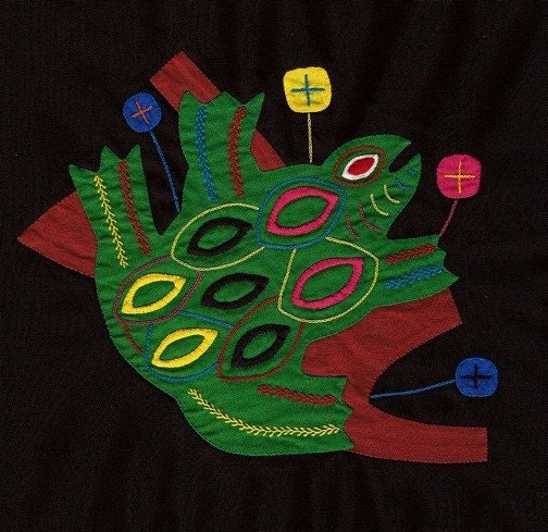 Mola Tree Frog - SALE - Superbly Hand Sewn Kuna Indian Applique