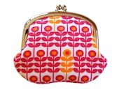 Coin purse with sherbet flowers