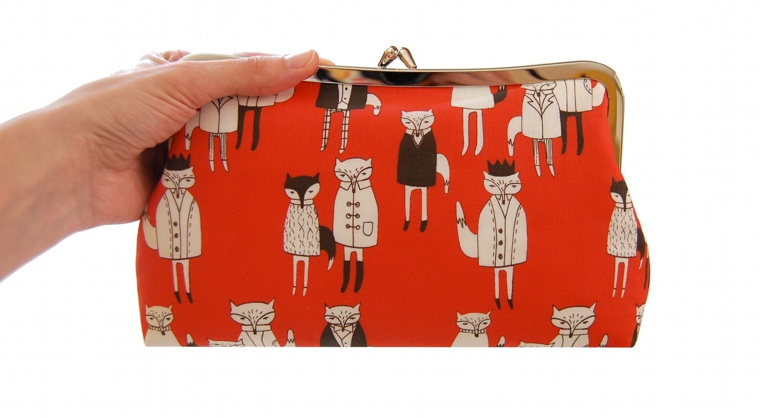 Dapper fox clutch purse
