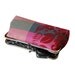 Clutch purse with mod flowers in fuchsia