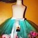 Aqua love petal filled tulle tutu skirt for girls toddler and teens....ballet,dress up or wedding....