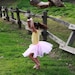 Girls Ballet skirt in lt. pink and white, Ribbon sewn tutu skirt, Dress up tutu skirt in pink