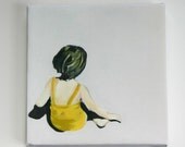 Girl In The Yellow Suit canvas print