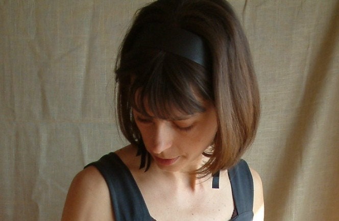 Brown Leather 'Audrey Hepburn' Headband by Hende