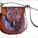 The Lohikaarme Leather Handbag-  Dragons Fire Snake Leather Pattern and Tooled leather Celtic Knotwork