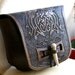 Leather Belt Bag with Celtic Beasts-Celtic Knot Work Leather Belt Bag-Tooled Leather Belt Bag-Brown Leather Belt Bag
