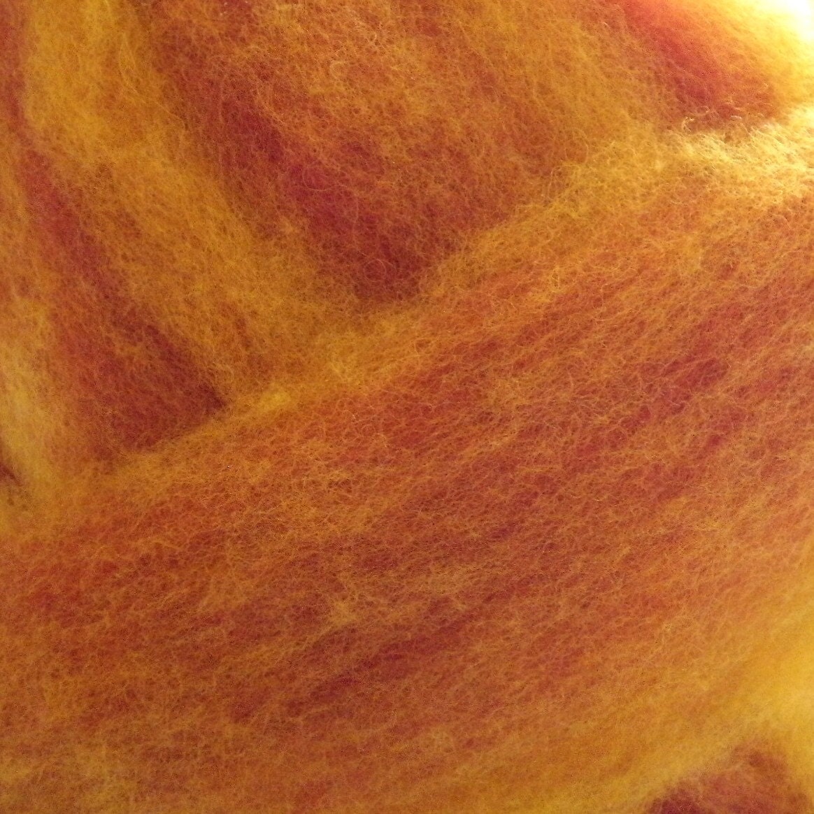 Roving for Spinning -- Polypay Wool Flame -- 4 oz.