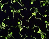 Green Skeleton Fabric - 1 Yard