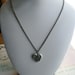 army. heart locket necklace. silver ox