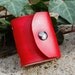 Leather Journal Book, Mini, Poppy Red Daisies