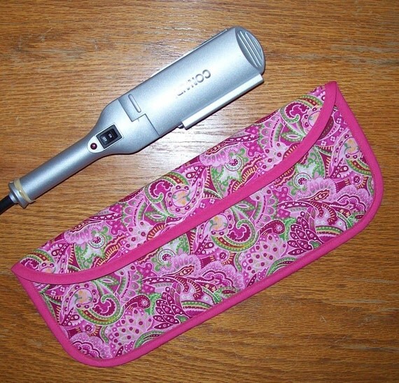 Curling Iron Case / Flat Iron Cover for Travel or by nstitches4u