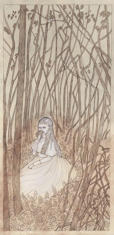 Last of the Flowers - Original Drawing