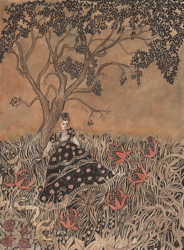 Under the Oak Tree - 8 1/2 x 11 Print