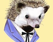 Hedgehog art print 5x7