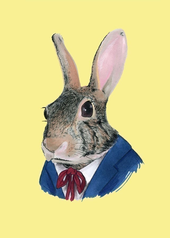 Bunny print 5x7