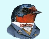 Swallow art print 11x14