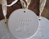CUSTOM baby ornament with rabbit - personalized - by Paloma's Nest
