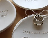 CUSTOM ring bearer bowl (TM) by Palomas Nest - personalized ring dish for wedding or commitment ceremony- ornament- the original modern heirloom