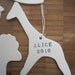 CUSTOM animal ornament in your choice of shapes for nursery or first Christmas by Paloma's Nest