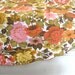 Vintage Round Tablecloth - Pink, Orange Flowers
