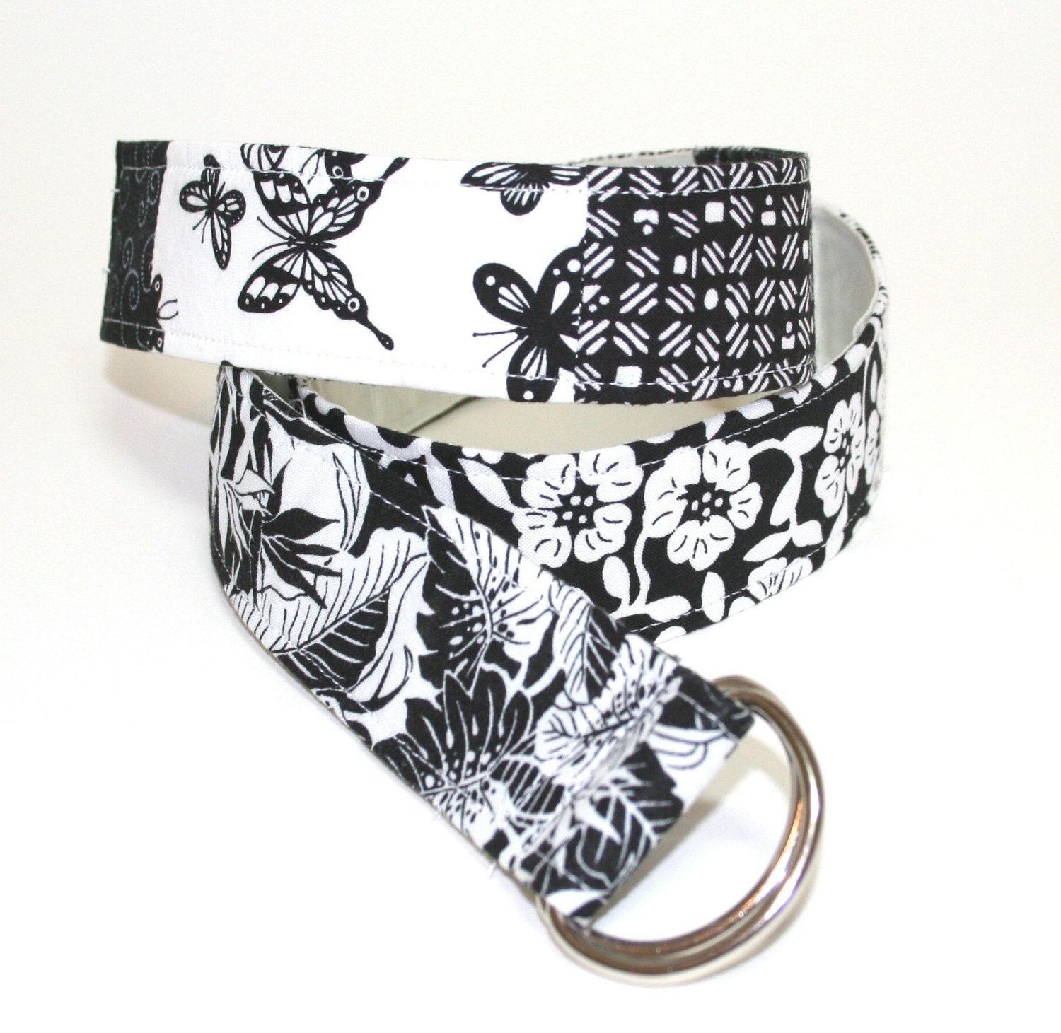 Patchwork Belt - Black and White (S)