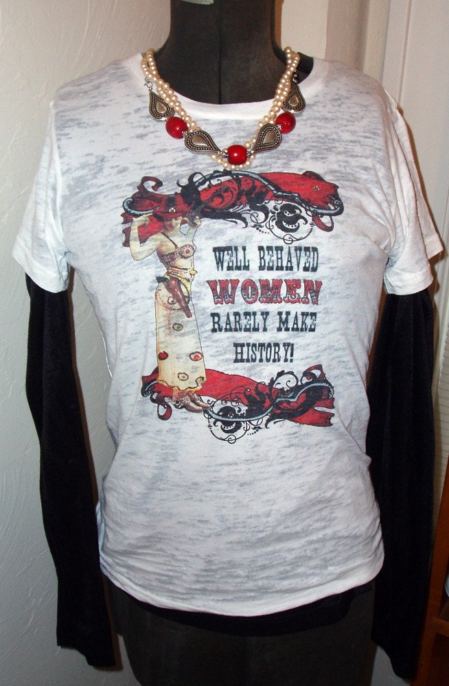 Hip Cowgirl Retro Burnout T-Shirt in White