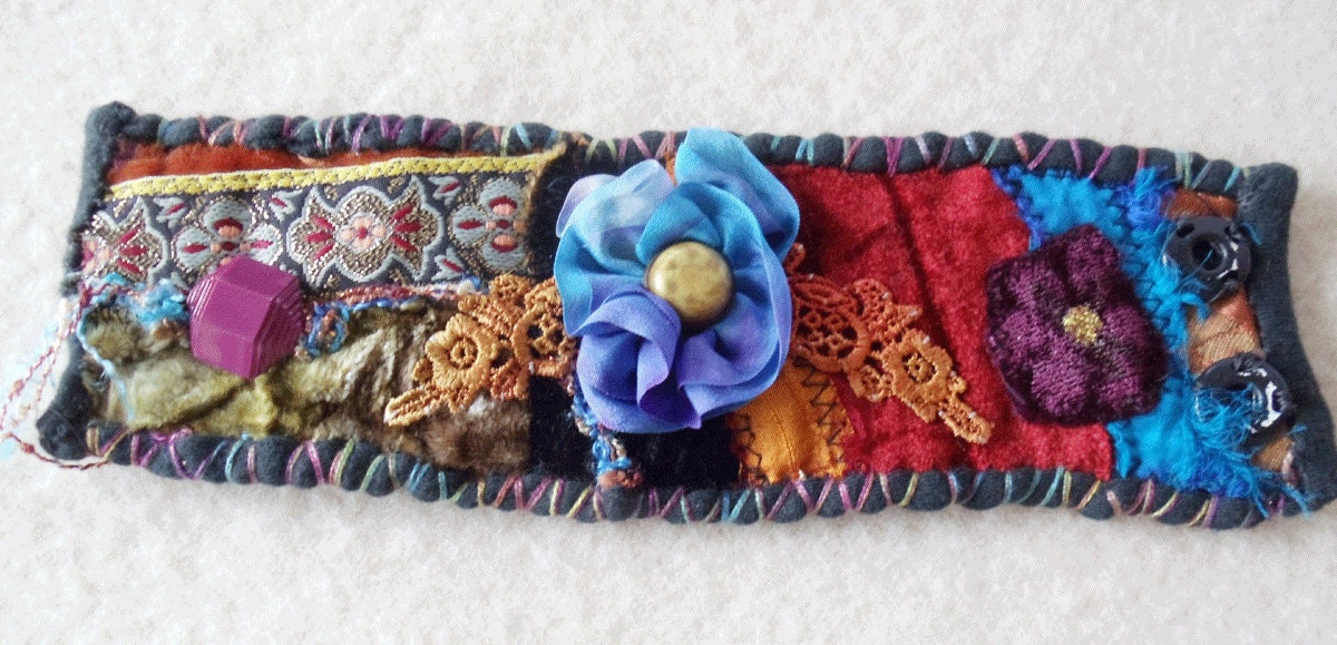BOHEMIAN Bracelet - One of a Kind - Gypsy Boho - Artist Designed - Art to Wear
